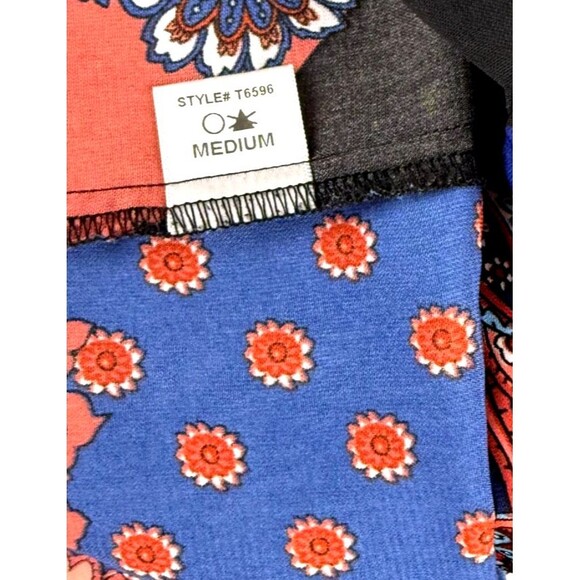 The Impeccable Pig Paisley Floral Boho Tank Top T-Back Ruffle Medium USA Made - Picture 5 of 6